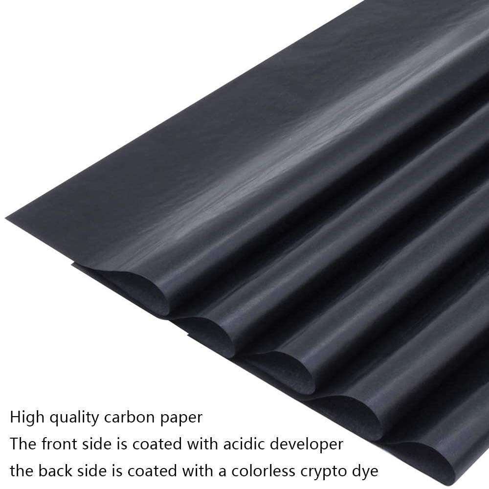 100 Sheets Black Carbon Paper for Tracing On Fabric | Carbon Paper for  Tracing on Wood & Canvas, Tracing Paper for Drawing Sewing Patterns